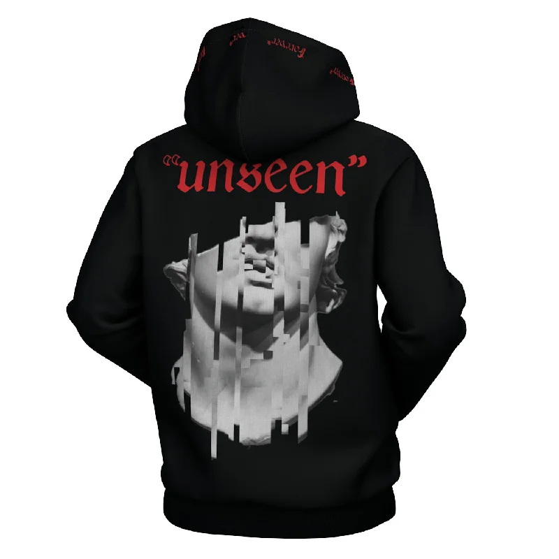 hoodie with wave hemline -Unseen Hoodie