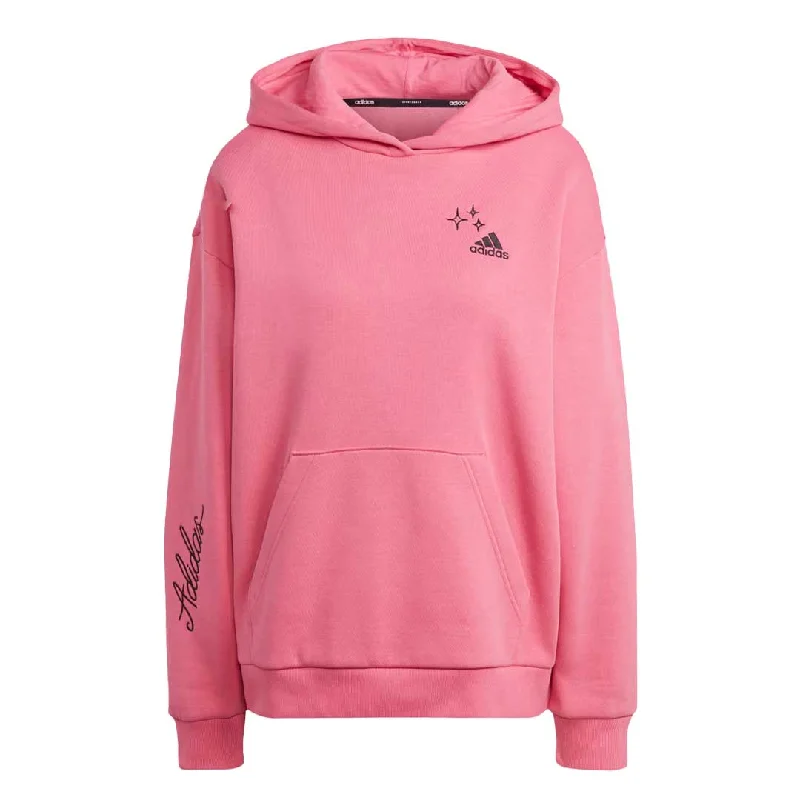 hoodie in deep greens -adidas - Women's Scribble Embroidery Fleece Hoodie (IA3162)