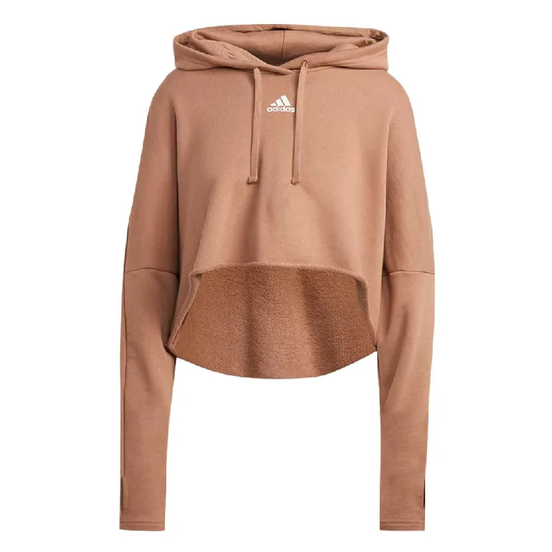 hoodie in earthy teals -adidas - Women's Collective Power Cropped Hoodie (IB8786)