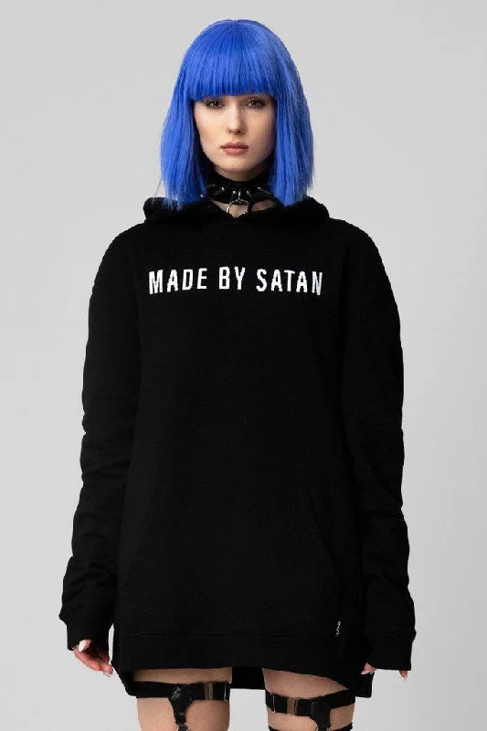 hoodie in warm blues -Made By Satan Oversize Hooded Sweat - Unisex