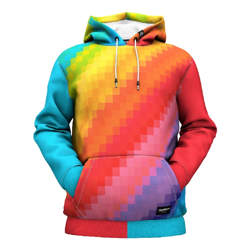 hoodie for weekend hikes -Pixel Pride Hoodie