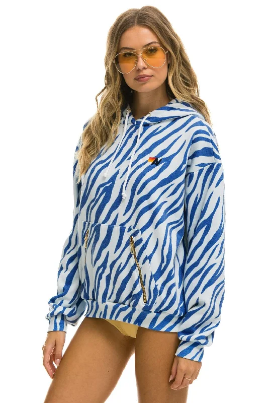 hoodie with ribbon overlay -Hoodie Tiger Relaxed Hdprxztiger Blue-Tiger