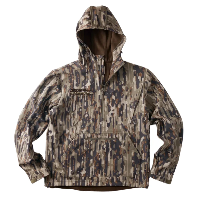 hoodie in warm corals -Skeeter Duck Camp Contact Softshell Hoodie