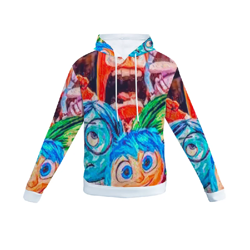 hoodie for cozy strolls -Customizable Unisex All Over Print Plush Hoodies with Pockets