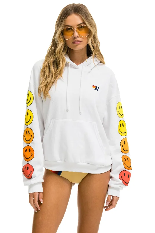 hoodie in soft pinks -Hoodie Smiley Sunset Hdprxsmlsun White