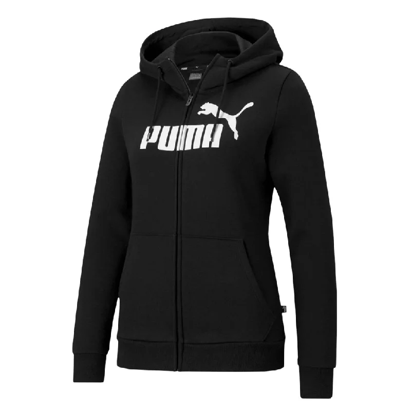 hoodie with ruffle fringe -Puma - Women's Essentials Logo Full Zip Hoodie (586806 01)