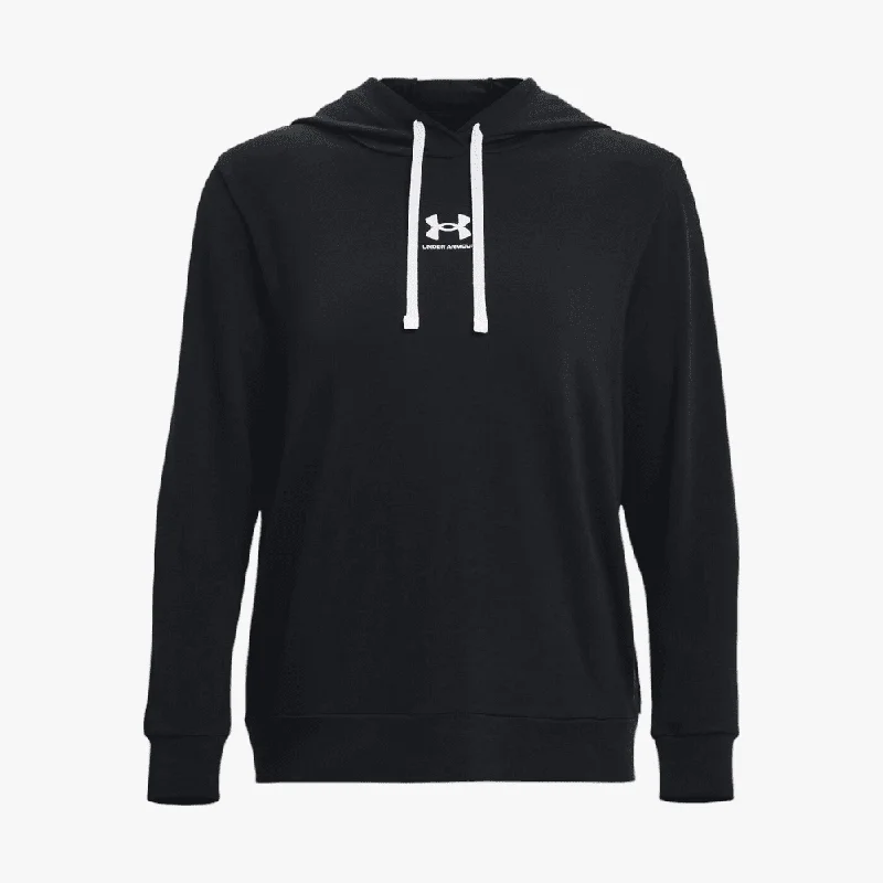 hoodie in bold oranges -Under Armour Womens Rival Terry Hoodie 001 Black