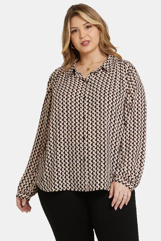 sage wrap shirts chic -Modern Blouse In Plus Size - Corinth Peaks