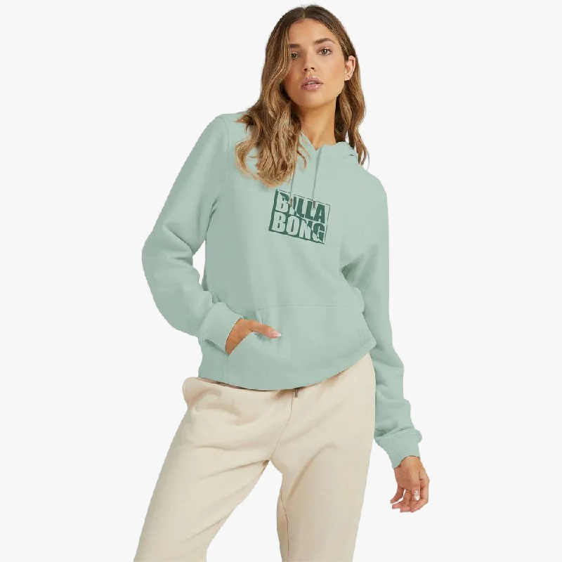 hoodie with ribbon border -Billabong Womens Summer 73 Hoodie Sage