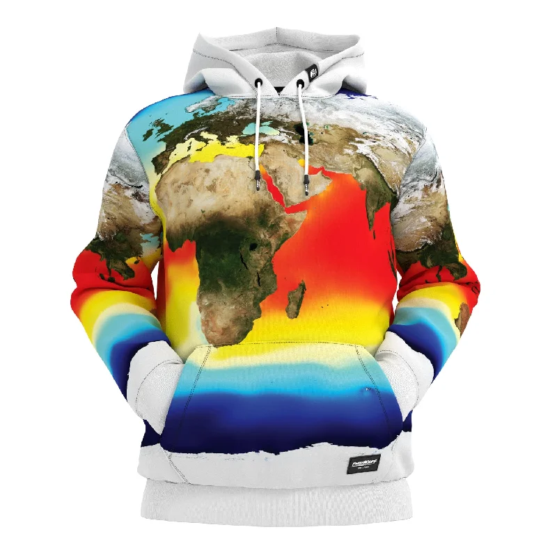 hoodie for weekend outings -Global Water Temperature Hoodie