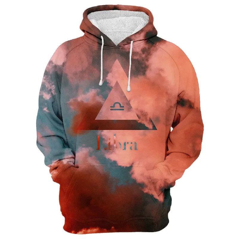 hoodie in warm blues -Libra In The Clouds Hoodie