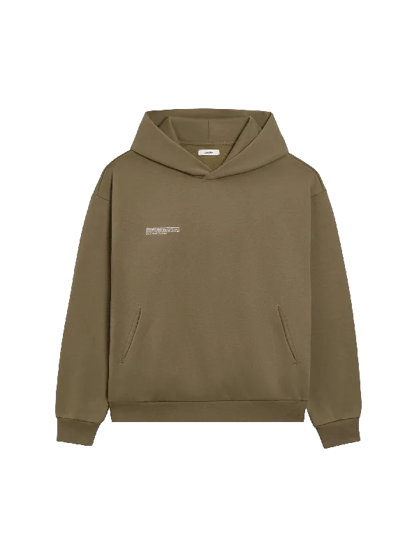 Womens In Conversion Cotton Hoodie—carbon brown