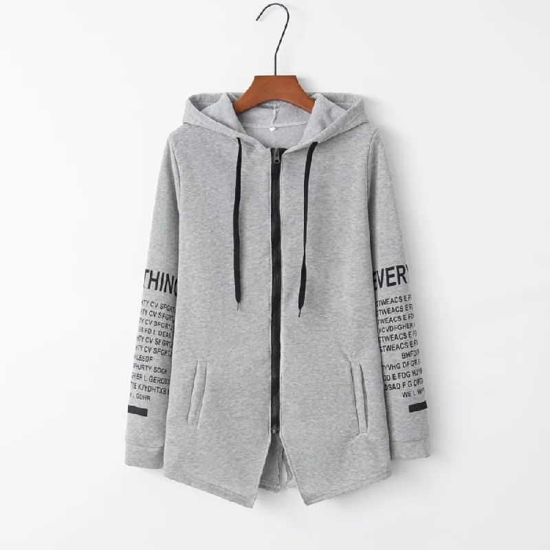 hoodie with stripe fringe -Cnjessie Women Hoodies Sweatshirt   Print  Hoodies Long Sleeve Hooded Pullover Jumper Sweatshirts