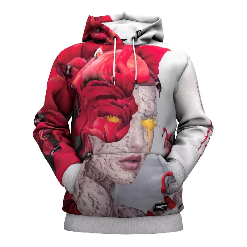 hoodie with lace finish -Flamingo Queen Hoodie