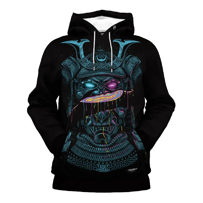 hoodie for casual trips -Distressed Samurai Hoodie