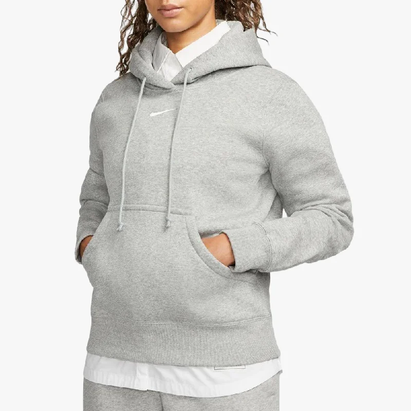 hoodie with stripe pattern -Nike Womens Nsw Phnx Hoodie Grey