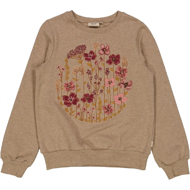 jacket warm tones -Sweatshirt Flower Circle Embroidery