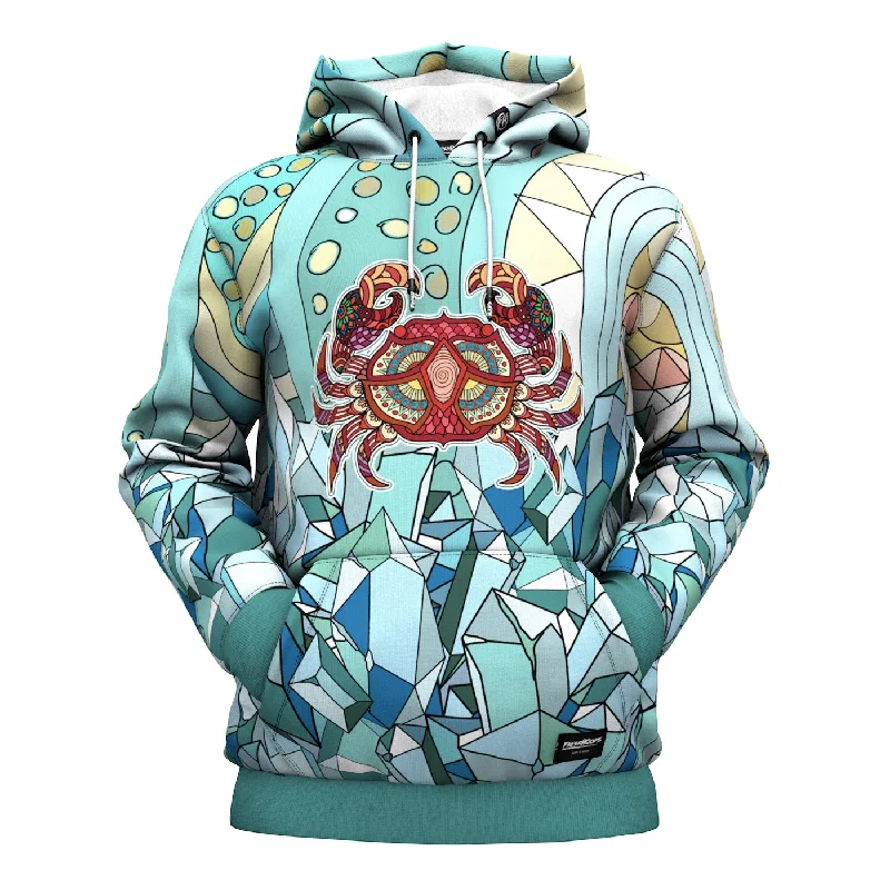 hoodie with ruffle overlay -Cancer Zodiac Hoodie