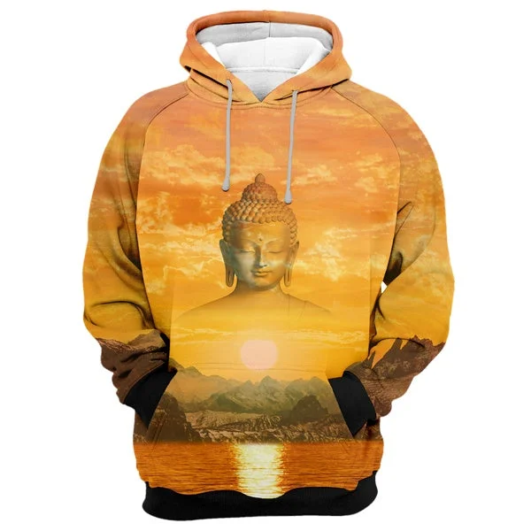 hoodie with floral hemline -Holy Sunset Hoodie