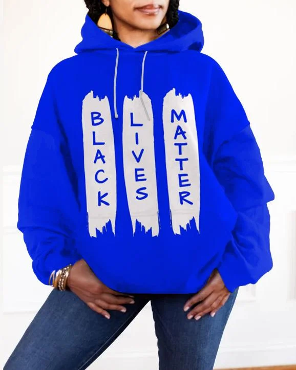 hoodie for casual trips -Black Lives Matter Women Long-sleeved Hoodie