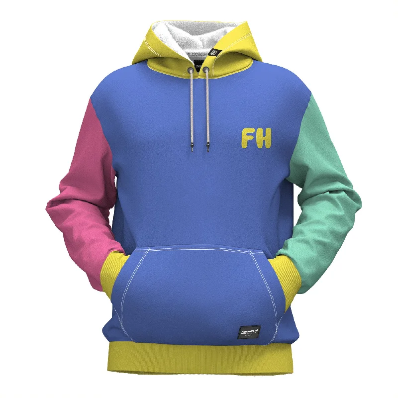 hoodie with pleated layer -Boom Hoodie