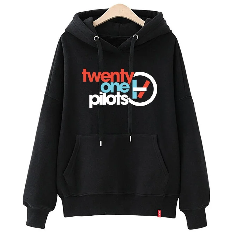 hoodie with ribbon edge -Women twenty one pilots Hoodie Woman Spring Autumn Harajuku Hoodies And Sweatshirts Female 21 pilot Hoody