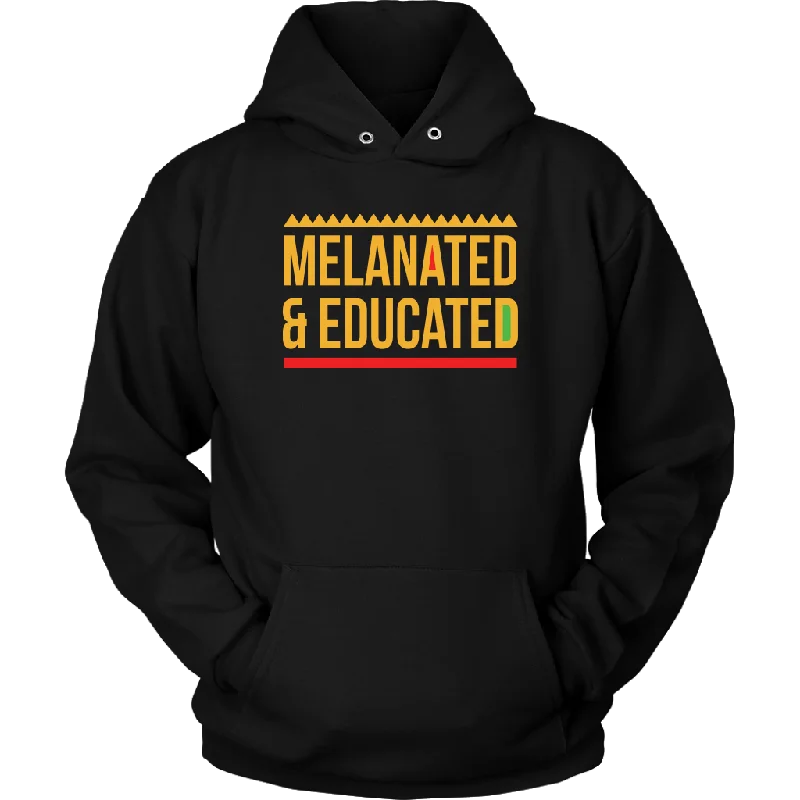 hoodie in bold greens -Melanated & Educated Hoodie