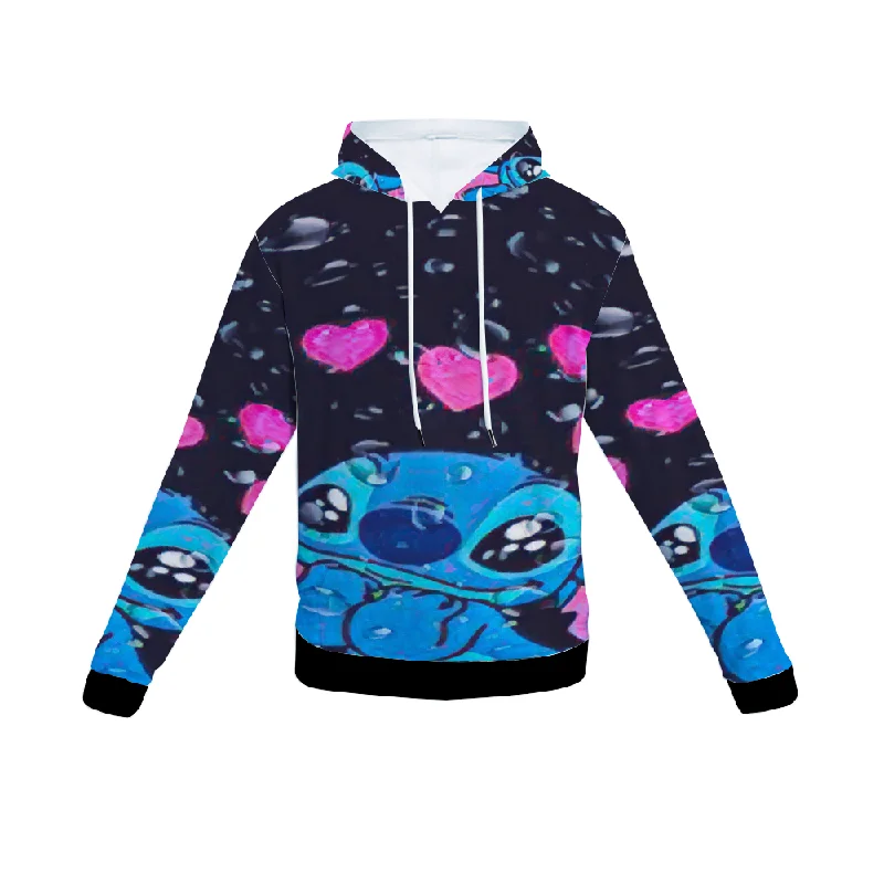 hoodie for weekend trips -Customizable Unisex All Over Print Plush Hoodies with Pockets