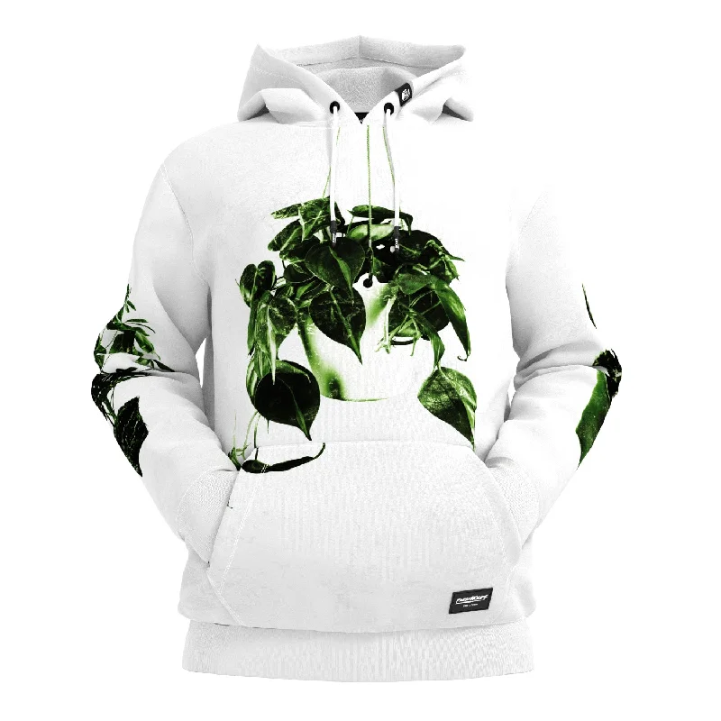 hoodie for casual hikes -Green Plants Hoodie