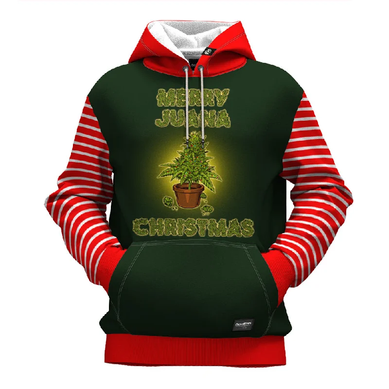 hoodie in bold navies -Merryjuana Christmas Hoodie