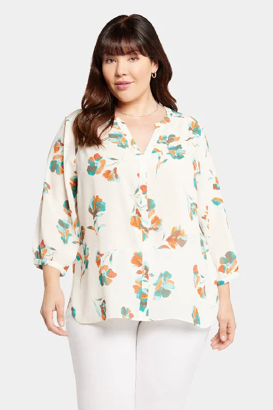 sage dress shirts polished -Pintuck Blouse In Plus Size - Dream Lily