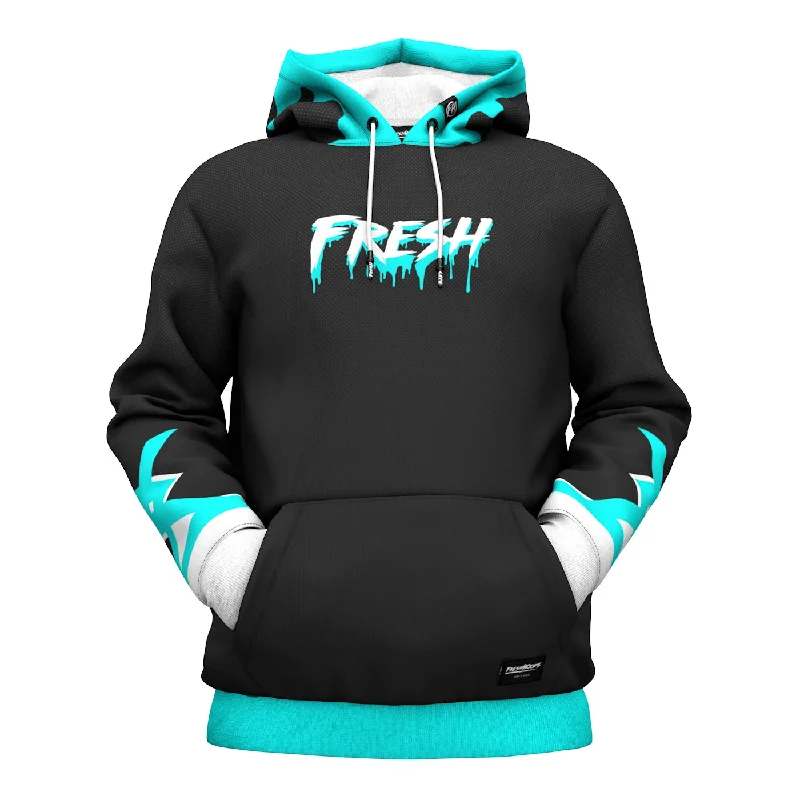 hoodie with knot trim -Paintfully Fresh Hoodie