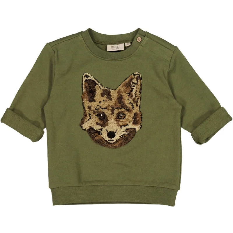 jacket trendy jacket -Sweatshirt Fox Terry - winter moss