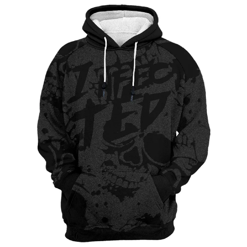 hoodie with ribbon neck -Infected Hoodie