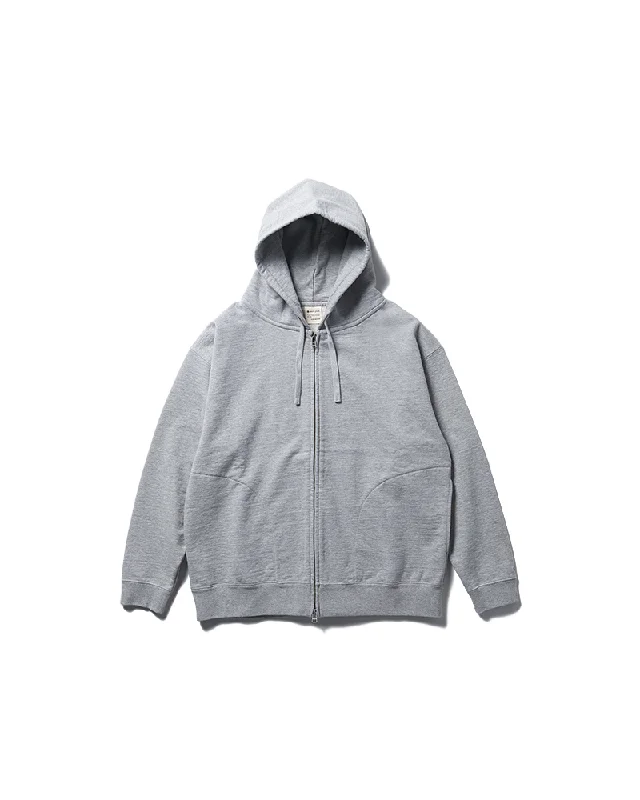 hoodie with stripe trim -Recycled Cotton Zip-Up Hoodie