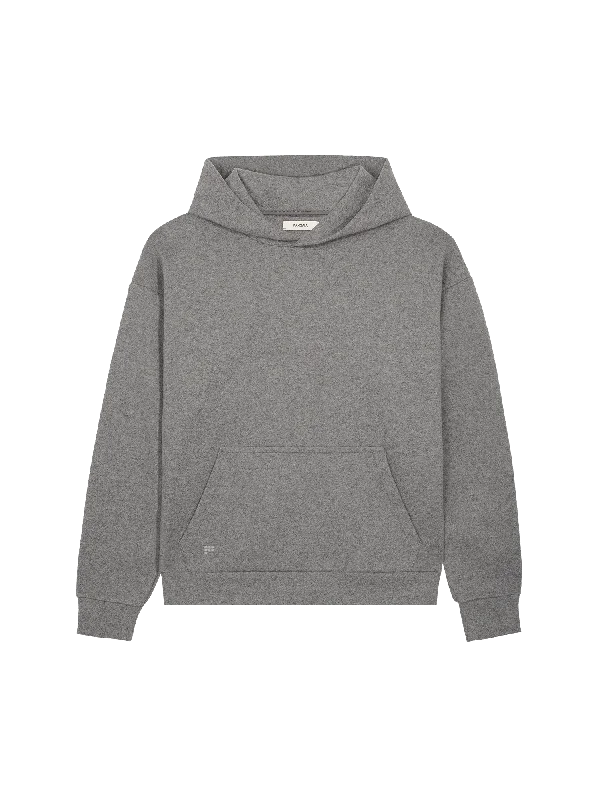 Womens Recycled Wool Jersey Hoodie—volcanic grey