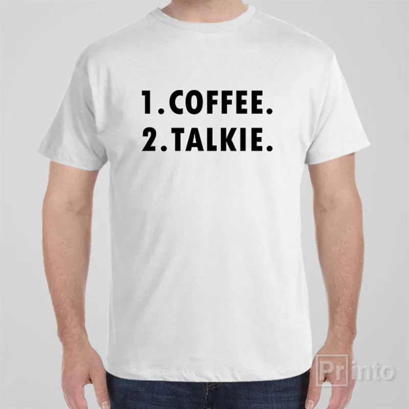 custom quote t-shirts personal -1.Coffee 2.Talkee - T-shirt