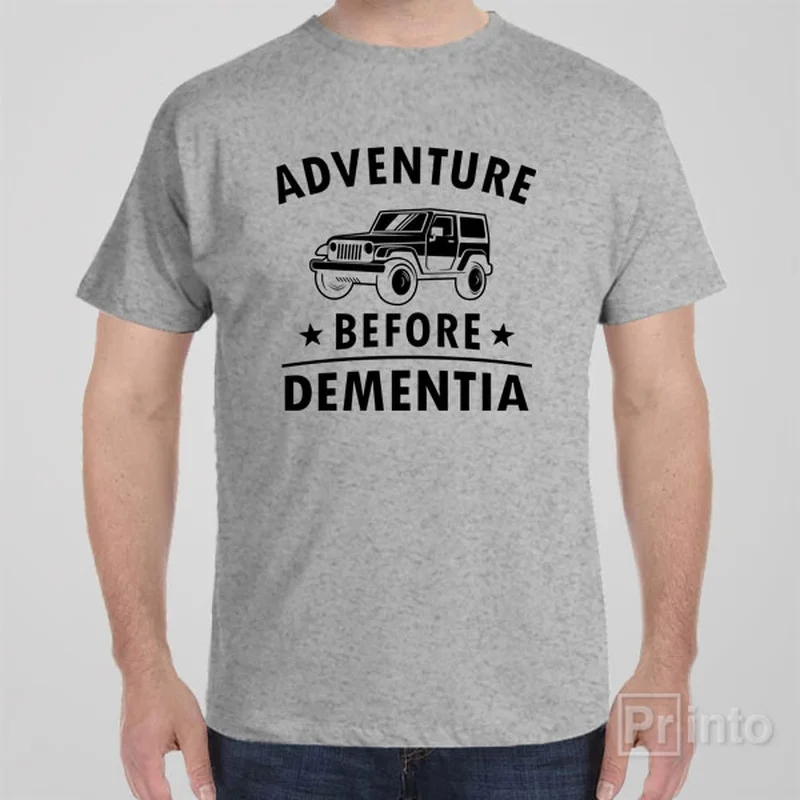 neon green t-shirts bold -Adventure before dementia (4WD) - T-shirt