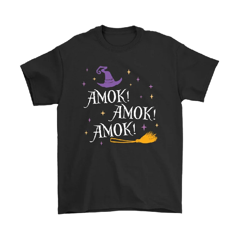 charcoal slim fit t-shirts sleek -Amok! Amok! Amok! Halloween Unisex T-Shirt