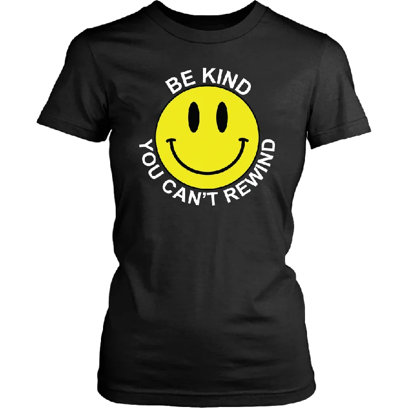 taupe crew neck t-shirts neutral -ANTI-BULLYING T-Shirt Retro BE KIND, YOU CAN'T REWIND Women's T-Shirt, #antibullying