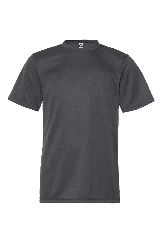 custom quote t-shirts personal -C2 Sport Youth Performance Moisture Wicking Short Sleeve Crewneck T-Shirt - Graphite Grey