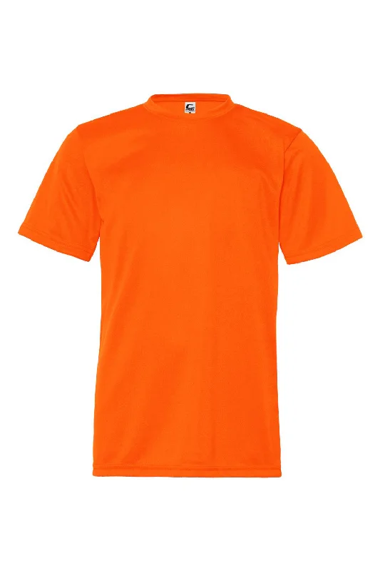 neon orange t-shirts standout -C2 Sport Youth Performance Moisture Wicking Short Sleeve Crewneck T-Shirt - Safety Orange