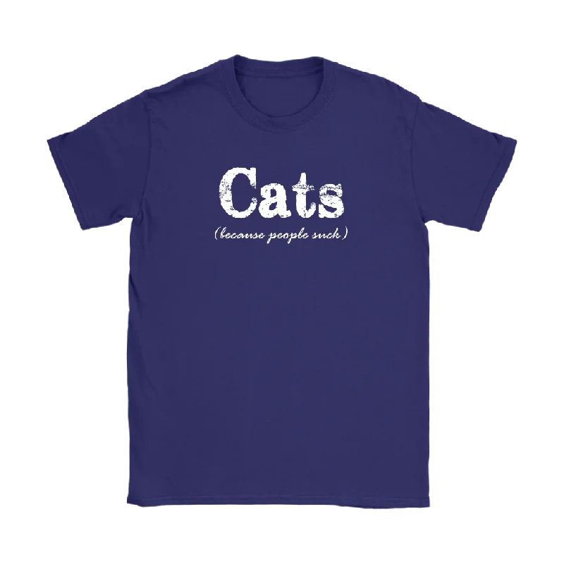 sage long sleeve t-shirts comfy -CATS Because People Suck Women's T-Shirt