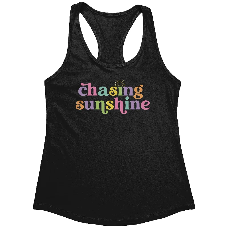 quirky nature t-shirts fun -Chasing Sunshine Women's Racerback Tank Top