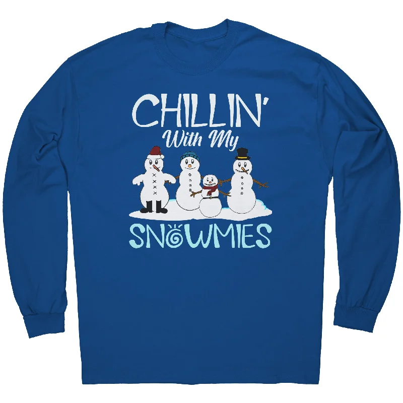 tie-dye purple t-shirts funky -Chillin' with my Snowmies Snowman Unisex  Long Sleeve T-Shirt