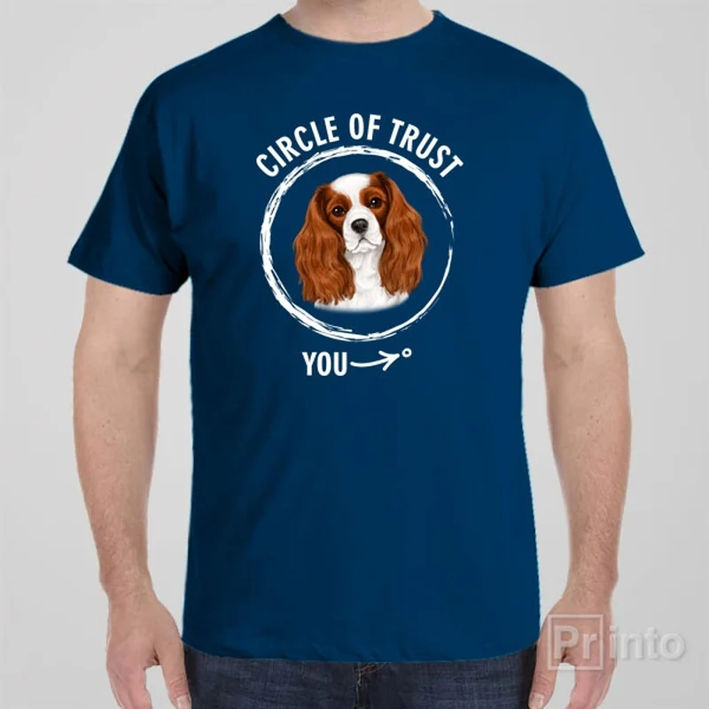 aqua graphic t-shirts vibrant -Circle of trust (Cavalier King Charles Spaniel) - T-shirt