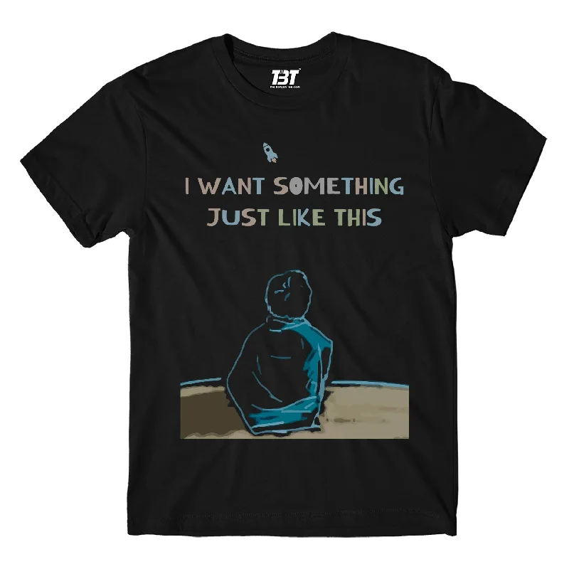 aqua slim fit t-shirts sleek -Coldplay T shirt - I Want Something Just Like This