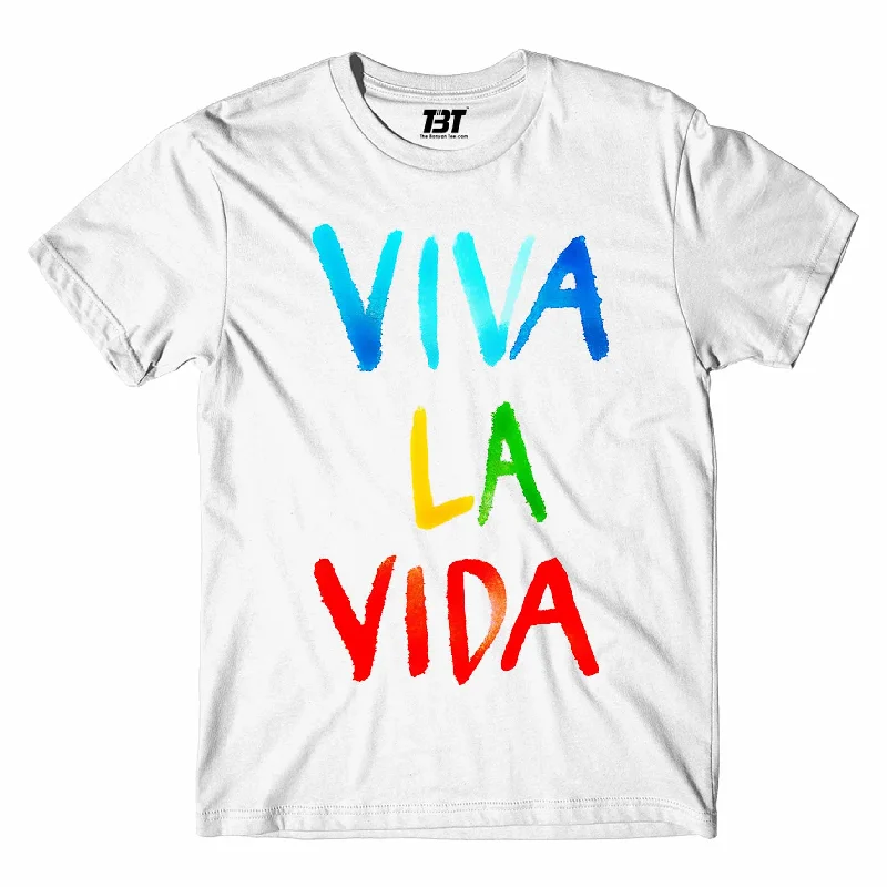 compression gym t-shirts for workout -Coldplay T shirt - Viva La Vida