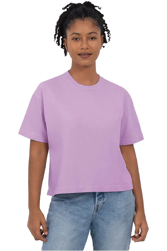 aqua polo t-shirts smart -Comfort Colors Womens Short Sleeve Crewneck T-Shirt - Orchid Purple