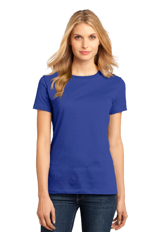 taupe slim fit t-shirts sleek -District Womens Perfect Weight Short Sleeve Crewneck T-Shirt - Deep Royal Blue